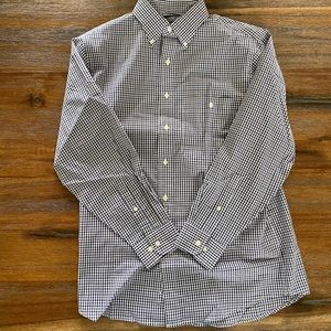 Lands' End Checked Long Sleeve Purple/Black NWOT